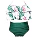 Produktbild Trada 2pcs Kleinkind-Baby-Mädchen-Rüschen-Badebekleidung, die Bikini-gesetzte Ausstattungs-Badeanzug badeten Kinder Baby MädchenTop Slip Stirnband Set Bademode Bikini Tankini Sommer (140, Grün)