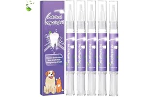 LuGirlre 5pc Pet Oral Pflege Gel Haustier Zahnreinigungsstift Entlasten Mundgeruch BekäMpfen Sie Zahnstein Ohne ZäHneputzen Gel FüR Die Mundpflege Von Haustieren