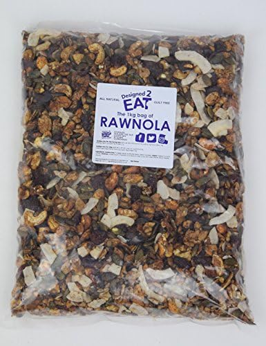 RAWnola Gluten Free Breakfast Cereal 1Kg Bag - Free From Grains Dairy Gluten Wheat