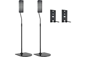 MAOZHREN Soporte ajustable para altavoces Bose, para OmniJewel Lifestyle 650, altavoz envolvente 700, soportes de altavoces de suelo para soporte de suelo Bose, con soporte OmniJewel, negro (paquete de 2)