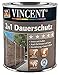 Produktbild VINCENT 2in1 Dauerschutzlasur Dickschichtlasur mit Abperl-Effekt Innen & Außen 2,5 L, Farbton Wählbar , Farbe:Nussbaum dunkel