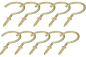 SUPOETRY N/S 200 ganchos atornillables de techo, ganchos atornillables para taza, madera ganchos atornillables, para colgar tazas, llaves, objetos decorativos, para jardín, casa, cocina, dormitorio