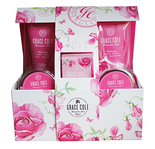 Grace Cole Romantic Rose Deluxe Pamp Bath/Shower Set