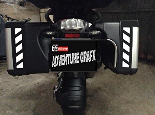 WHITE REFLECTIVE BMW R1200GS VARIO PANNIER SAFETY CHEVRONS