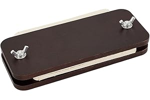 AHANDMAKER Prensa de encuadernación de madera, 19 x 8 cm, rectangular, portátil, herramienta de encuadernación, máquina de prensa de libros, máquina de prensa de papel plano, kits de encuadernación de