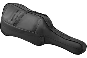 VEVOR Custodia per Violoncello 4/4 Dimensione Completa, Impermeabile Leggera Portatile in Nylon, con Maniglia Rinforzata, Doppie Tracolle, Antigraffio, Professionale a Forma di Violoncello Nero