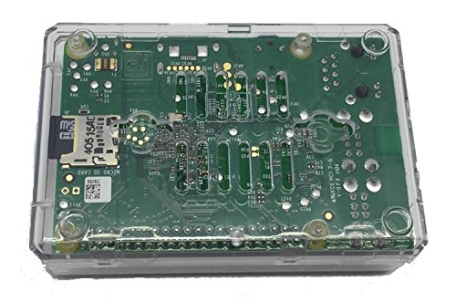 UTRO Halterungs-Gehäuse für Raspberry Pi 3 Modell B + Satz mit 2x Aluminium Wärmeableitblech, Raspberry Pi 3 Modell B NICHT inbegriffen (Clear) - 4
