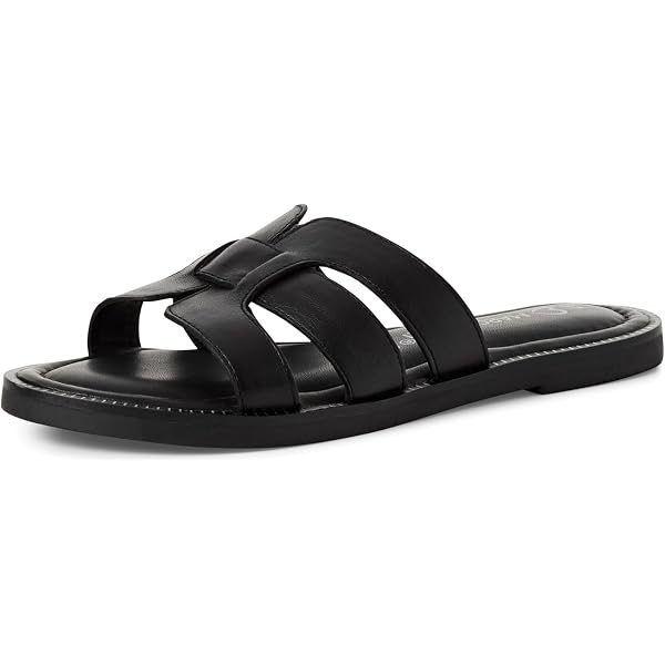MARCO TOZZI Damen Pantolette Aus Leder - Mit Weichem FEEL ME Fußbett, Bequem & Stylisch