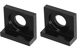 F FIERCE CYCLE 2pcs 15mm Hole Dia Motorbike Chain Adjuster Block Tensioner Black