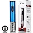 COKUNST Electric Wine Corkscrew Bottle Opener with Foil Cutter, Automatic LED Light for Home Party Restaurant, Blue