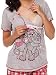 Zeta Ville - Women's Maternity Nursing Pyjamas Soft Jersey Cartoon Print - 191c (Red, UK 10/12, L)
