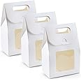 Bakery Bags Boxes with Window 25 PCS Small Kraft Paper Loaf Bread Bags Bread Packaging Storage Bags for homemade bread Cookie Bags Coffee Bags Treat Bags(6" x 4" x 2.4")