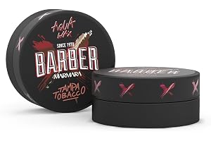Barber Marmara Aqua Wax Strong Hold High Shine Tampa Tobacco 150ml | Water-Based Hair Styling Wax that Adds Volume and Control. Easy Wash Barber Quality Pomade for Men.