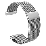 AUTULET Herren Edelstahl Uhrenarmband Silber 20mm