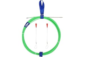 QZATACAEN 12M Fish Tape Wire Puller Through Wall Wire Threader Fish Plus Fish Cable Fastener with Simple Handle 40FT