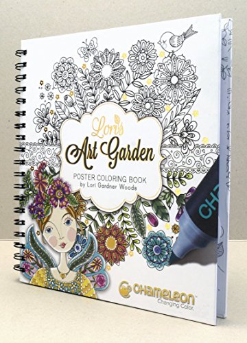 Chameleon Pen Malbuch „Loris Art Garden Coloring Book“ 20 Malvorlagen - 3