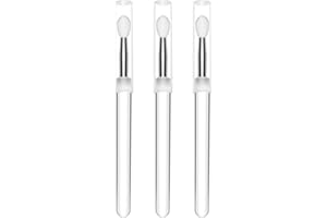 LILY BROWN Silikon-Lippenpinsel, Make-up-Pinsel mit schmutzdichten Kappen, Lippenstift-Applikator-Pinsel für Lipgloss, Lippen, Lidschatten, Kristall-Make-up-Pinsel-Set