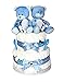 Signature LUXURY Two Tier Boy Blue Twin Nappy Cake / Twin Boys Gift / Baby Hamper / Baby Shower Gift / New Arrival Gift