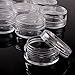 Teensery 25 Pcs Plastic Empty 5ml 5g Cosmetic Storage Containers Makeup Eyshadow Cream Nail Powder Container Pot Jars (clear)