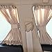Produktbild OLSR® Universal Auto Fenster Mesh drapieren Sonnenblenden Covers Vorhänge (2 Pack) für Baby-Kinder Haustiere, atmungsaktiv, gleitfähig und dehnbar, passt zu Seiten-und Heckscheiben! Blockiert über 99% der schädlichen UV-Strahlen und bietet effektiven Sonnenschutz. (Beige-70 L)