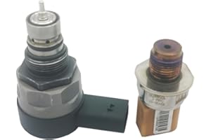 Amrxuts 057130764H & 03L906054A Fuel Rail Pressure Control Valve & Sensor Compatible with AU-DI A3 for A4 A5 A6 A8 Q3 Q5 Q7 TT for BEETLE Go-lf for Jetta for Pas-sat Touran for Touarge 2.0 3.0 TDI