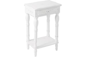 ZINGZ & THINGZ Sunshine Megastore Beistelltisch, geschnitzt, Weiß