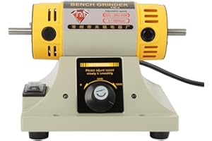 TAIDDA Máquina de pulido de torno, máquina de pulido de amoladora eléctrica duradera 0-10000r / min para joyería Motor de torno dental 220V 350W 16 x 13 x12.5cm para banco de trab