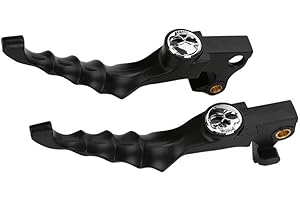 BHYSHOP Motorcycle Skull Hand Brake Clutch Lever for 2004-2015 XR XL Iron 883 1200 Sportster (Black)