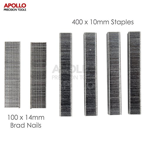 Apollo Elektrische Dual-Funktions-Klammer- & Nagel-Pistole, inklusive 400 x 10mm Klammern und 100 x 14mm Nagelstiften - 4