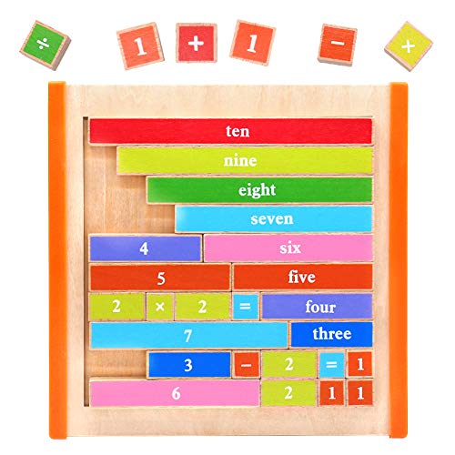 Symiu Juguetes de Madera Aprendizaje de Aritmética de Matemáticas Juguetes educativos, Preescolar Juegos de matemáticas