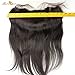 Moresoo 10 Inch-18 Inch 60gram Lace Frontal Natural Black 1B Brazillian Remy Hair Silky Straight 13*4 Inch Size Ear to Ear with Baby Hair 10Inch Long
