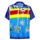 Yvelands Herren Männer T-Shirts Sommer Neue Art Mode Kokosnussbaum Hawaiian Style Kurzarm Hemden Bluse(Multicolor,XS)