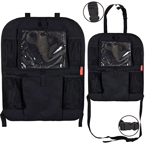 LCP Kids Protectores para silla de coche asiento infantil de coche cojín de proteccióncon con organizador et compartimiento para Tablet et iPAD