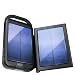 Produktbild Tragbares Solarladegerät 4000mAh mit Karabinerhaken von ReVIVE für Apple iPhone 6s Plus , Microsoft Lumia 950 XL , Samsung Galaxy S6 Edge Plus , Solar ReStore XL (Schwarz)