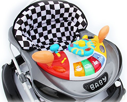 Clamaro Gehfrei Lauflernwagen „MaxMobil“ mit Anti-Rutsch Funktion, Lauflernhilfe mit Musikfunktion, Schaukelfunktion und Spielcenter – wählbar in 2 Modellen in 3 Farben - 4