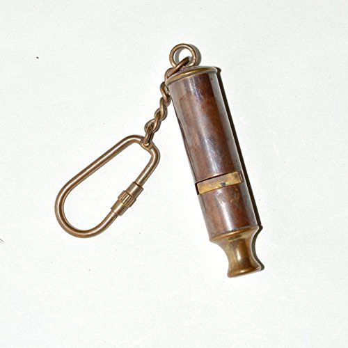 nautique du monde Style vintage Laiton Scout Sifflet Porte-clés Porte-clés. 3