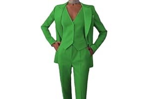 Leader of the Beauty Costume 3 pièces pour femme avec veste, gilet et pantalon, style habillé ou décontracté