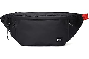 SZSYCN Grande marsupio impermeabile marsupi per uomo donna donna marsupio nero per viaggi festival passeggiate sport corsa palestra all'aperto allenamento esercizio marsupio nero marsupio con