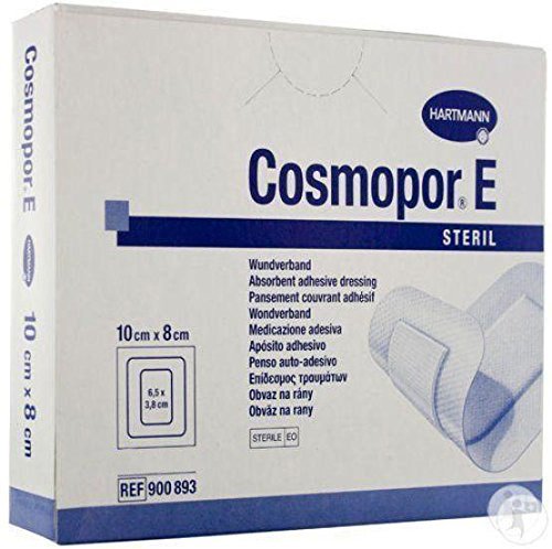Cosmopor e sterile adhesive wound dressings 10cm x 8cm x 25 surgical cuts burns