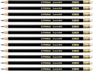 STAEDTLER Traditions-Bleistifte HB (12er Pack) – Mit Radiergummi, FSC-Holz, Für Schule & Büro