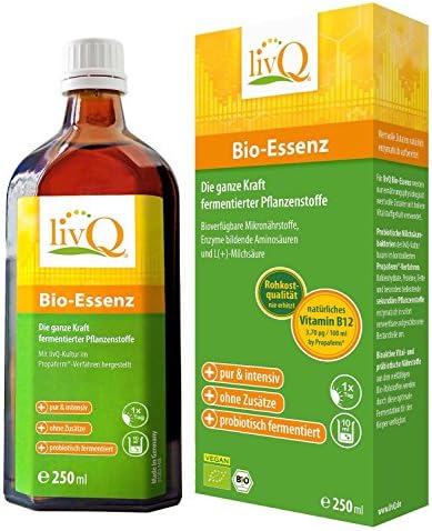 LivQ Organic Essence, Vital Drink, Fruit, Vegetables &amp; Superfoods highly concentrated fermented, 250ml