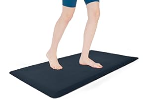 Art3d Anti Fatigue Mat - 1/2 Inch Cushioned Kitchen Mats - Non Slip Foam Comfort Cushion for Standing Desk, Office or Garage Floor (17.3"x28", Majolica Blue)