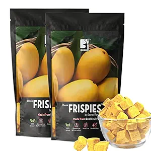 Mango Frispies Healthy Snack for Kids Freeze-Dried Fruit Dehydrated Gluten Free Natural and Vegan Fruit Snack