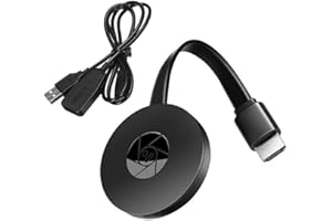 XIAO MAN Wireless HDMI Display Adapter, XiaoMan Chromecast Device Alternative for TV, Chromecast 1080P Screen Mirroring via 2.4G/5G for iPhone/Android/Windows, Supports Airplay & Miracast