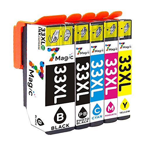 Epson 33 XL Compatible 7Magic Epson T3357 33 XL Cartuchos de tinta compatibles de repuesto para Epson Expression Premiume XP-630 XP-640 XP-635 XP-540 XP-645 XP-830 XP-530 XP-900 B PB C M Y 5 unidades reviews Epson 33 XL Compatible 7Magic Epson T3357 33 XL Cartuchos de tinta compatibles de repuesto para Epson Expression Premiume XP-630 XP-640 XP-635 XP-540 XP-645 XP-830 XP-530 XP-900 B PB C M Y 5 unidades