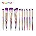 Make Up Brushes, Webla 10 pcs Rainbow Color Make Up Brush Set Foundation Eyebrow Eyeliner Blush Cosmetic Concealer Brushes Make-up Tools Toiletry Kit