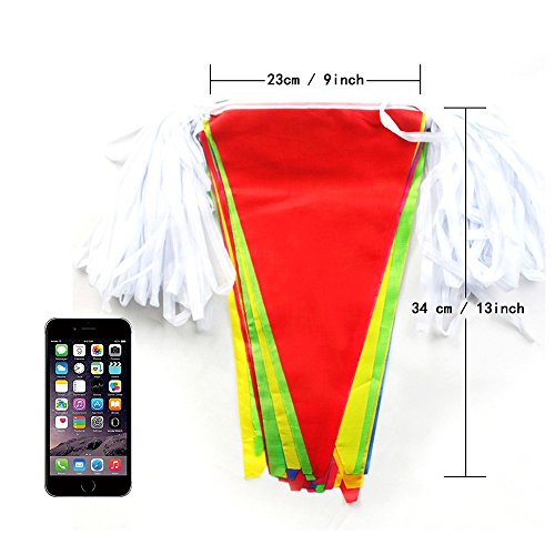 Cookey 200 Pcs Multicolour Pennant Banner, 100M Nylon Fabric Decorations Flags For Festival Grand Opening Parties and Backyard Picnics reviews Cookey 200 Pcs Multicolour Pennant Banner, 100M Nylon Fabric Decorations Flags For Festival Grand Opening Parties and Backyard Picnics