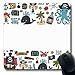 Produktbild Luancrop Mousepads Kindergarten Geburtstag Muster Piraten Party Kinder Schwert Baby Bottle Boy Checked Set rutschfeste Gaming Mouse Pad Gummi Längliche Matte