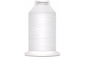 Gütermann G715263-800 Hilo de coser, poliéster, 800 blanco, 1000 m