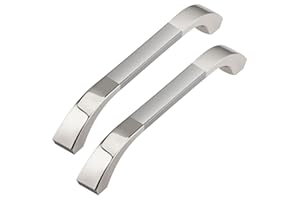 GUWINA 6 Pieza Tiradores Cajones 128mm, Moderna Plateado Tirador Puerta Armario Aleación de Zinc Sturdyy Tiradores Armarios Cocina para Cajones Muebles Dormitorio Baño con Tornillos